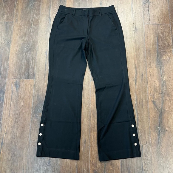 White House black market Black Button-Trim Flare “the slim flare” pant SZ 12L - Picture 3 of 11